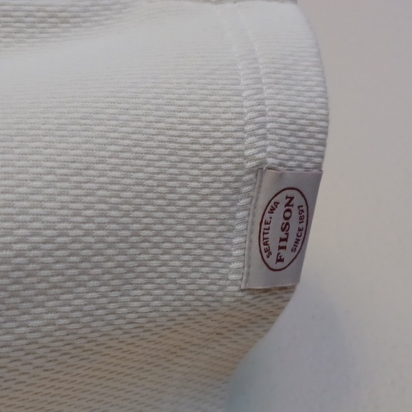 FILSON Men's Waffle Knit Thermal Crewneck Pullover SZ L Sand NEW - Picture 5 of 15